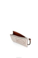 Loewe Women Brand coin cardholder in classic calfskin 206XF1420 Light Oat/Tan - Image 3
