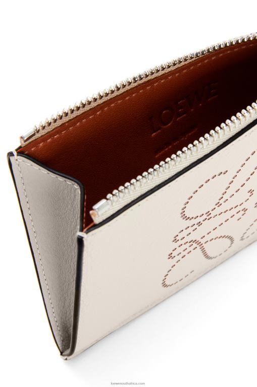 Loewe Women Brand coin cardholder in classic calfskin 206XF1420 Light Oat/Tan - Image 4