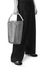 Loewe Women Bucket Mesh bag in calfskin 206XF183 Tan/Yellow - Image 2