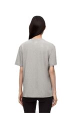 Loewe Women Bunny T-shirt in cotton 206XF807 Grey Melange - Image 3