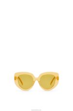 Loewe Women Butterfly sunglasses in acetate 206XF1505 Canary Yellow