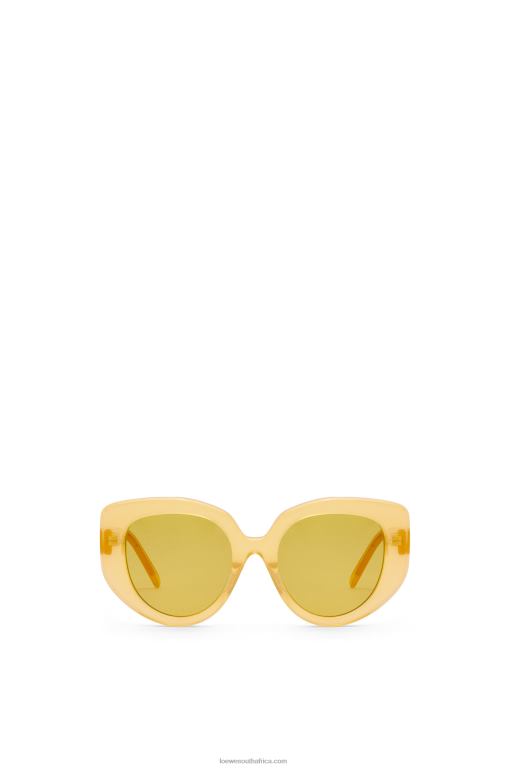loewe_women_butterfly_sunglasses_in_acetate_206xf1505_canary_yellow.jpg Loewe Women Butterfly sunglasses in acetate 206XF1505 Canary Yellow - Image 1