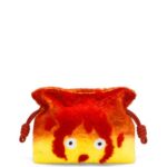 Loewe Women Calcifer Flamenco clutch in shearling 206XF443 Red