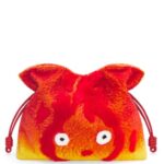 Loewe Women Calcifer XL Flamenco clutch in shearling 206XF444 Red
