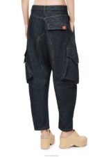 Loewe Women Cargo jeans in denim 206XF1179 Blue Denim - Image 3