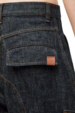 Loewe Women Cargo jeans in denim 206XF1179 Blue Denim - Image 4