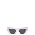 Loewe Women Cateye sunglasses in acetate 206XF1479 Ice White