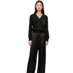 Loewe Women charm cardigan in wool 206XF960 Black