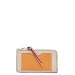 Loewe Women Coin cardholder in soft grained calfskin 206XF1337 Light Oat/Honey