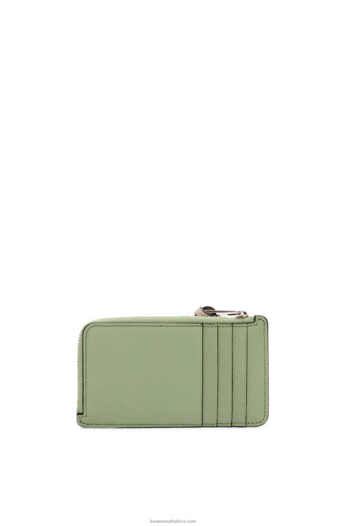 Loewe Women Coin cardholder in soft grained calfskin 206XF1338 Rosemary/Tan - Image 2