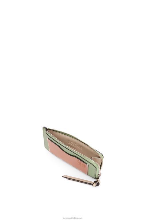 Loewe Women Coin cardholder in soft grained calfskin 206XF1338 Rosemary/Tan - Image 3