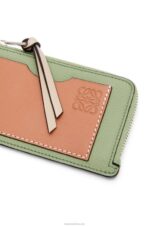 Loewe Women Coin cardholder in soft grained calfskin 206XF1338 Rosemary/Tan - Image 4