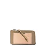 Loewe Women Coin cardholder in soft grained calfskin 206XF1344 Artichoke Green/Dusty Beige