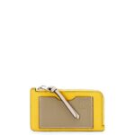Loewe Women Coin cardholder in soft grained calfskin 206XF1394 Yellow/Clay Green