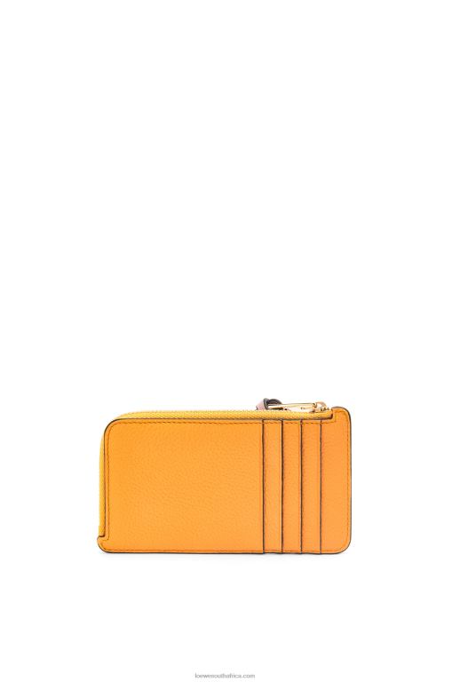Loewe Women Coin cardholder in soft grained calfskin 206XF1408 Mandarin/Coral Reef - Image 2