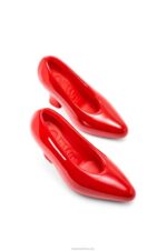 Loewe Women Comic lacquered foam pump in light foam rubber 206XF733 Shiny Red - Image 3