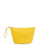 Loewe Women Cosmetic pouch in canvas and calfskin 206XF593 Yellow