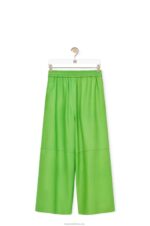 Loewe Women Cropped trousers in nappa 206XF1111 Fluo Green - Image 5