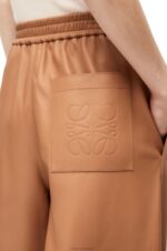 Loewe Women Cropped trousers in nappa lambskin 206XF1144 Toffee - Image 4