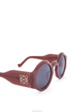 Loewe Women Curved sunglasses in acetate 206XF1442 Rust - Image 4
