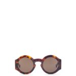 Loewe Women Curved sunglasses in acetate 206XF1444 Shiny Classic Havana