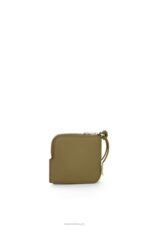 Loewe Women Double coin case in classic calfskin 206XF1334 Olive - Image 2