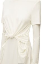 Loewe Women Draped dress in crepe jersey 206XF1093 White - Image 3