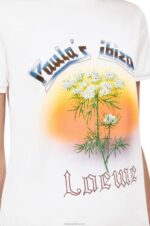 Loewe Women Fennel T-shirt in cotton 206XF783 White/Multicolor - Image 4