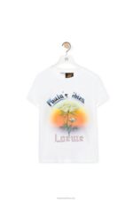Loewe Women Fennel T-shirt in cotton 206XF783 White/Multicolor - Image 5