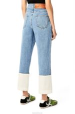 Loewe Women Fisherman jeans in denim 206XF1197 Indigo - Image 3