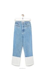 Loewe Women Fisherman jeans in denim 206XF1197 Indigo - Image 5