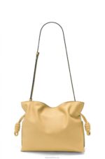 Loewe Women Flamenco clutch in nappa calfskin 206XF363 Dark Butter - Image 4
