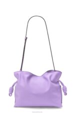 Loewe Women Flamenco clutch in nappa calfskin 206XF388 Light Mauve - Image 4