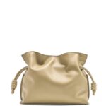 Loewe Women Flamenco clutch in nappa calfskin 206XF424 Clay Green