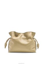 Loewe Women Flamenco clutch in nappa calfskin 206XF424 Clay Green