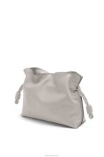 Loewe Women Flamenco clutch in nappa calfskin 206XF427 Ghost - Image 2
