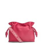 Loewe Women Flamenco clutch in nappa calfskin 206XF445 Ruby Red Glaze