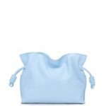 Loewe Women Flamenco clutch in nappa calfskin 206XF539 Dusty Blue