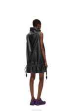 Loewe Women Flamenco dress in nappa 206XF1100 Black - Image 2