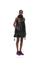 Loewe Women Flamenco dress in nappa 206XF1100 Black