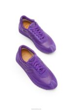 Loewe Women Flow runner in calfskin 206XF651 Bouganville - Image 3