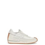 Loewe Women Flow runner in suede and nylon 206XF643 White