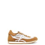 Loewe Women Flow runner in suede and nylon 206XF646 Tan/Grey