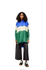 Loewe Women Flow runner in suede and nylon 206XF647 Forest Green - Image 5