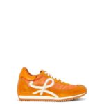 Loewe Women Flow runner in suede and nylon 206XF648 Copper Orange