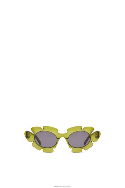 Loewe Women Flower sunglasses in injected nylon 206XF1462 Cactus Green