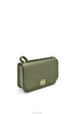 Loewe Women Goya bag in silk calfskin 206XF301 Avocado Green - Image 3