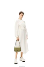 Loewe Women Goya bag in silk calfskin 206XF301 Avocado Green - Image 9