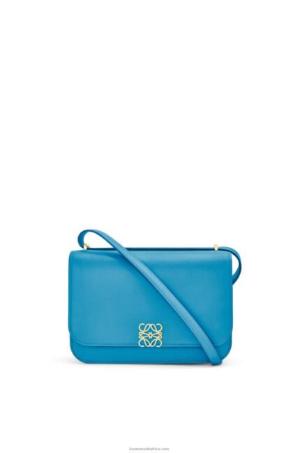 Loewe Women Goya bag in silk calfskin 206XF495 Lagoon Blue