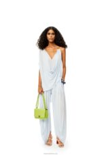Loewe Women Goya bag in silk calfskin 206XF509 Green Bean - Image 9